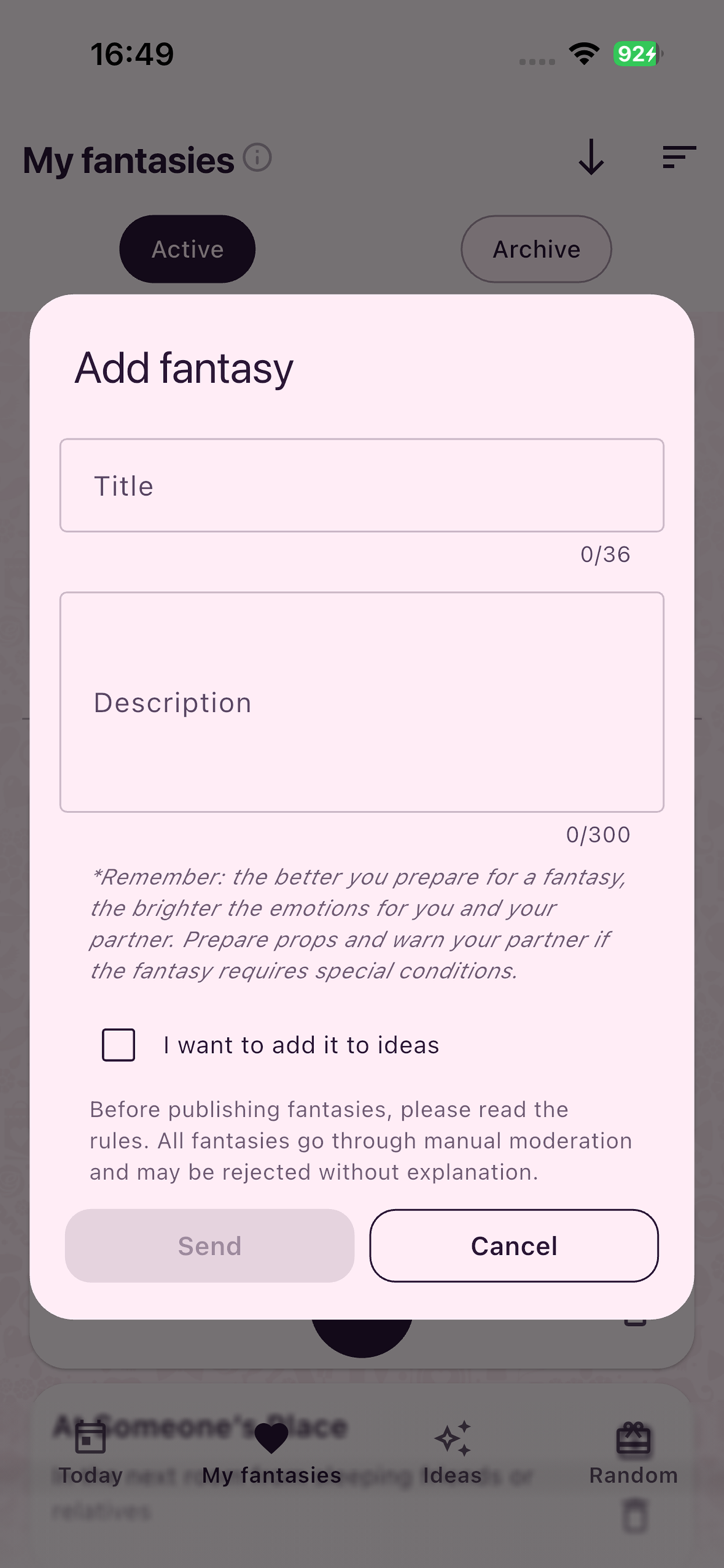 Add personal wish dialog preview