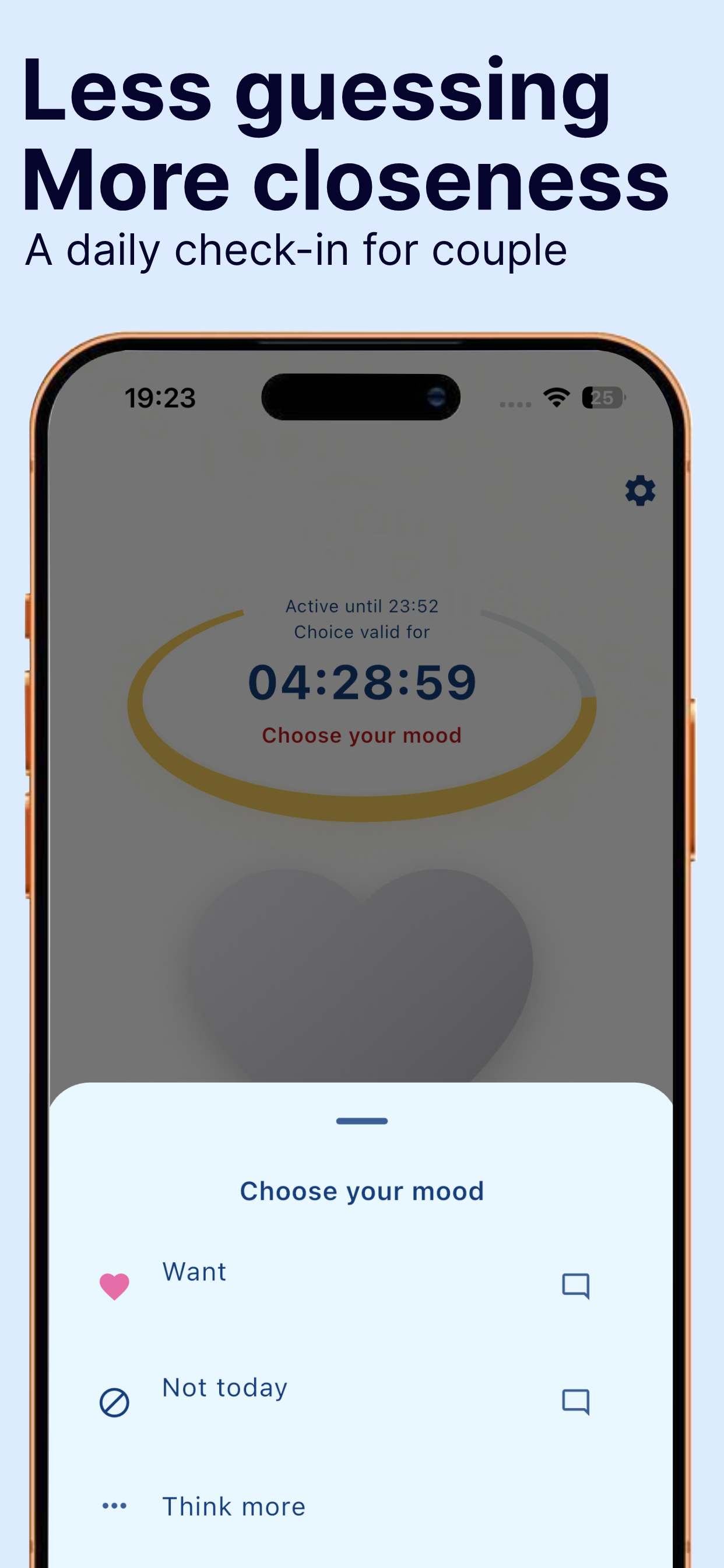 MyFuntasy private daily check-in on iPhone