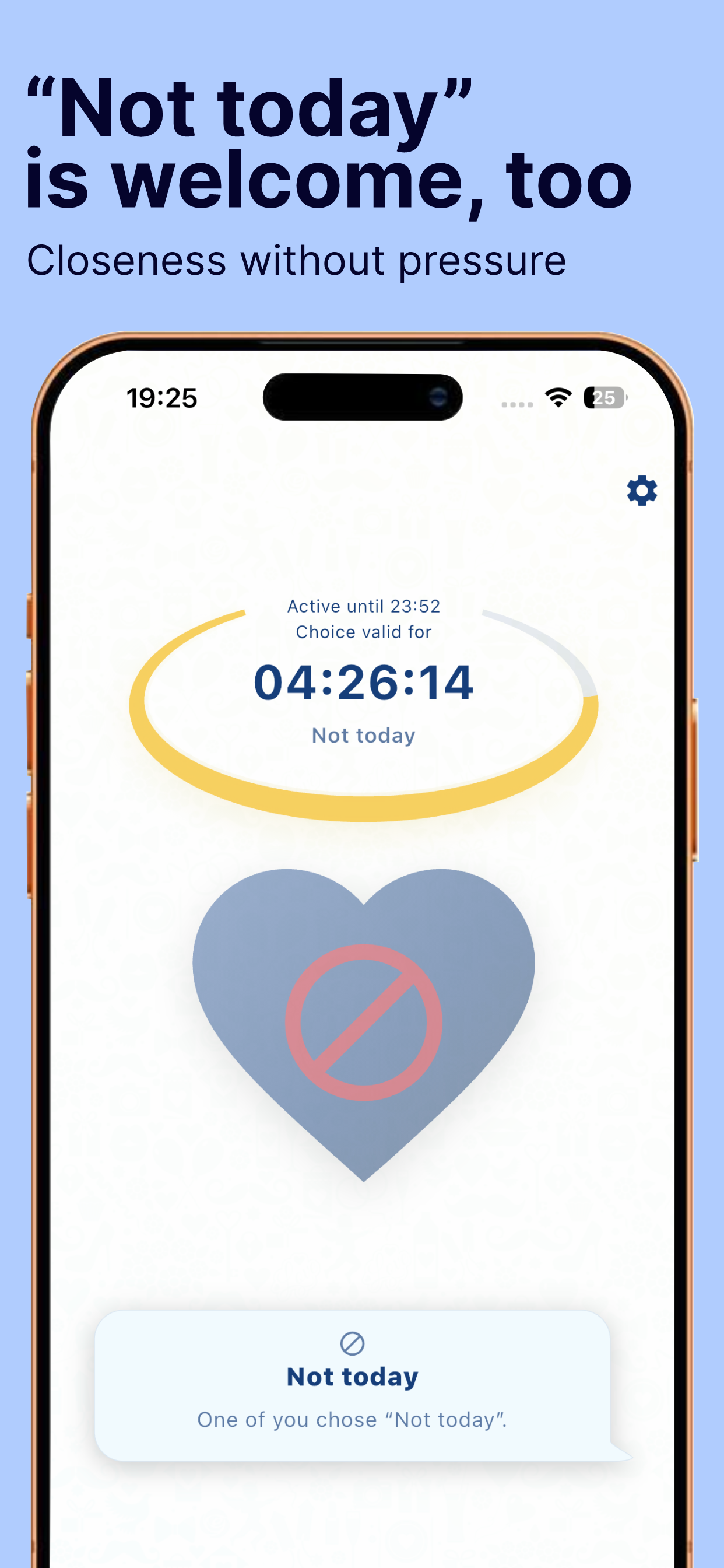 MyFuntasy Not today check-in without pressure on iPhone