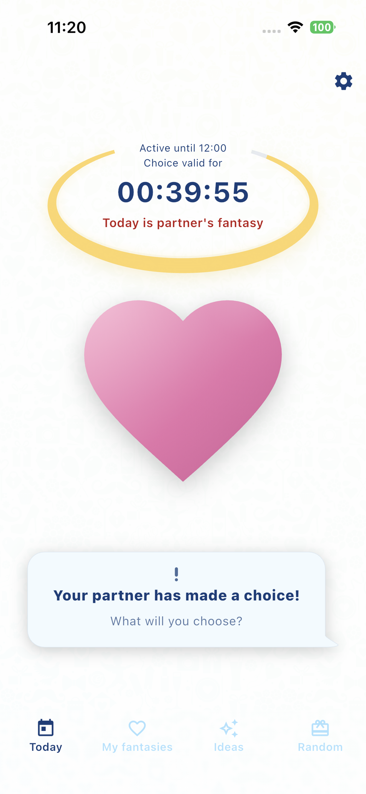 Partner choice today screen preview