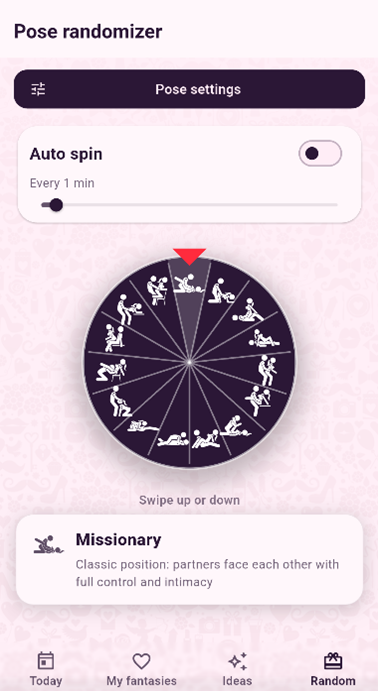 Randomizer screen preview